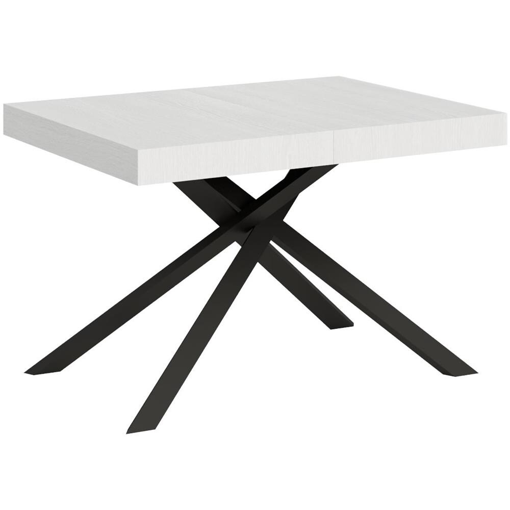 Tavolo allungabile 90x130/234 cm Karida bianco frassino gambe antracite - Foto 1