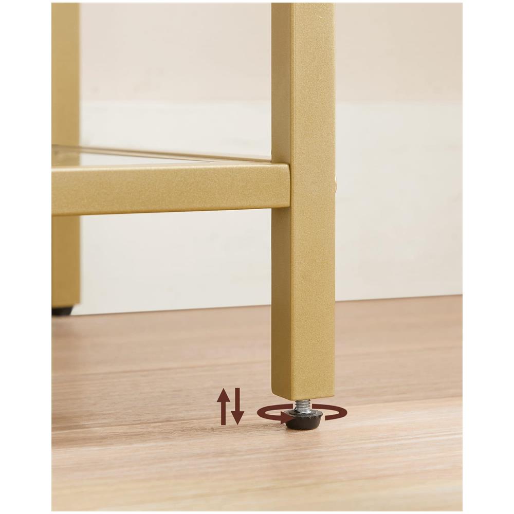 LIBRERIA LGT051A61 Mensola in vetro e acciaio dorato per soggiorno - Foto 8