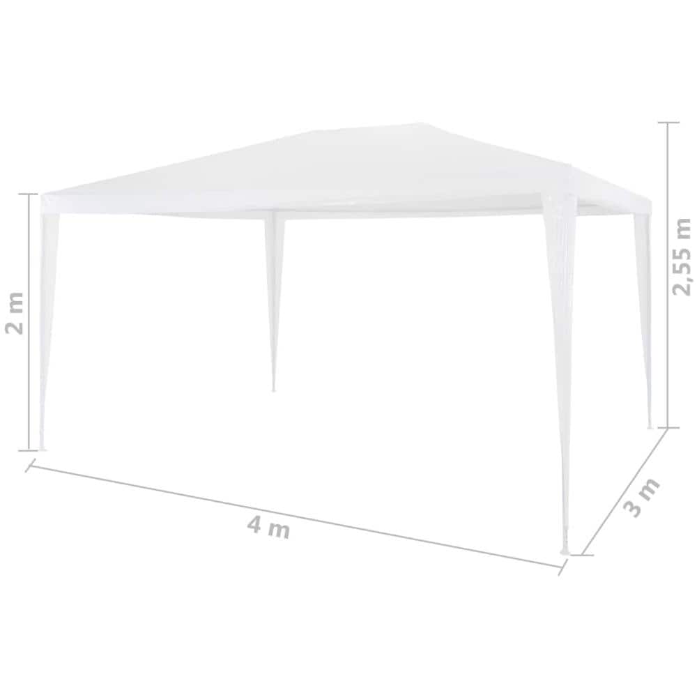 Gazebo Da Esterno Tenda Per Feste 3x4 M Bianco - Foto 6