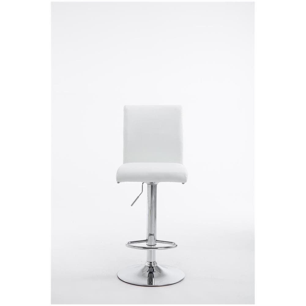 Sgabello Design Köln Con Schienale E Poggiapiedi I Sgabello Alto Imbottito In Similpelle Girevole E Regolabile 60-80,5 CM Bianco - Foto 2