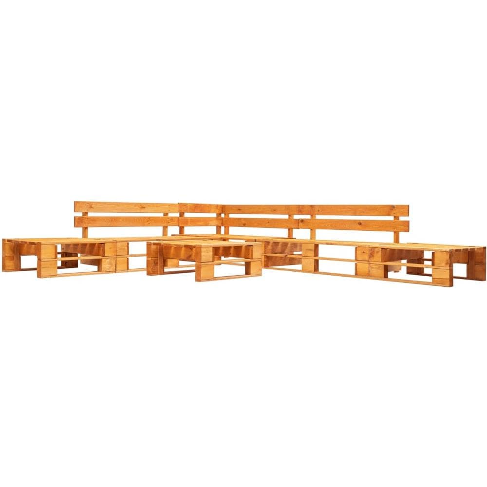 Set Divani Da Giardino Su Pallet 6pz Marrone Miele Legno Fsc - Foto 1