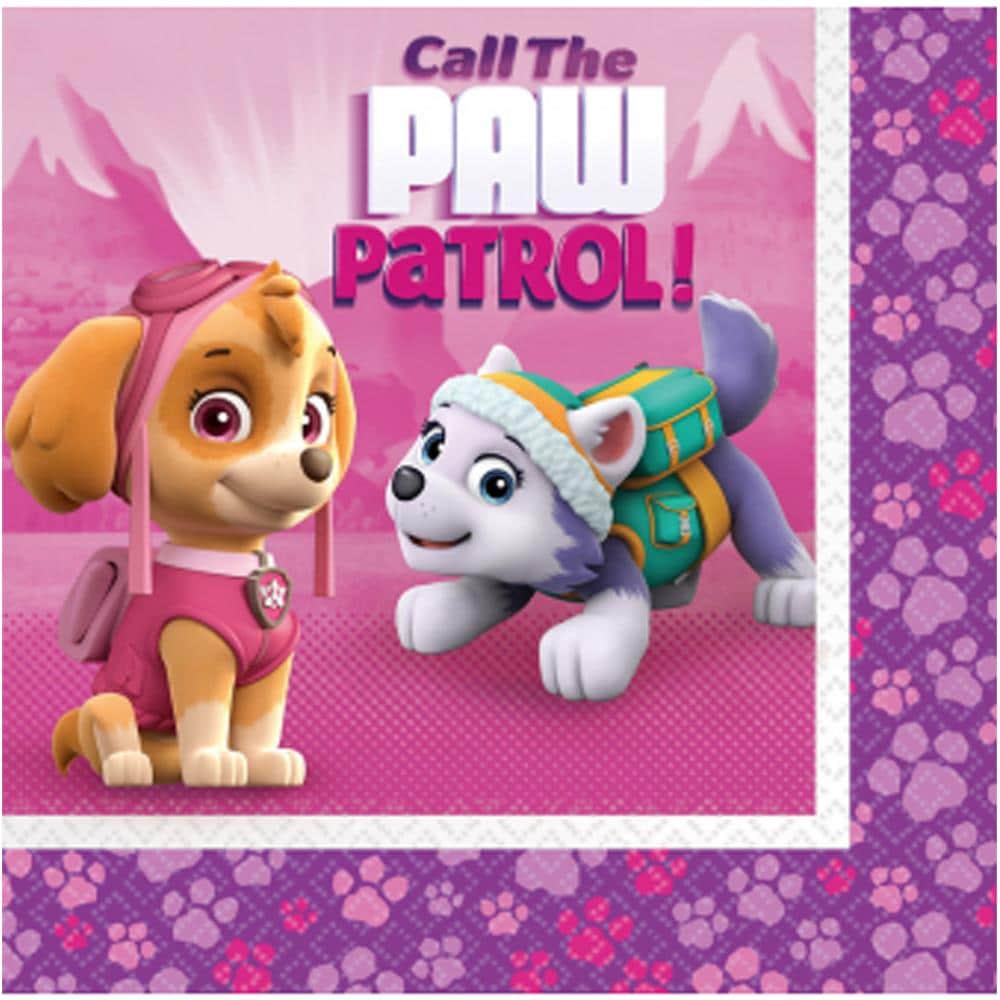 Amscan - 20 Tovaglioli Di Carta Rosa Paw Patrol - Foto 1