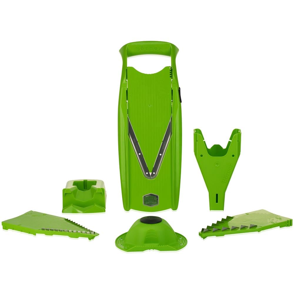 Affettatrice di verdure V5 Powerline set professionale affettatrice di cetriolo verde affettatrice friggitrice affettatrice di verdure affettatrice di frutta vegan | verde - Foto 1