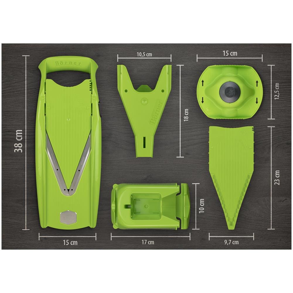 Affettatrice di verdure V5 Powerline set professionale affettatrice di cetriolo verde affettatrice friggitrice affettatrice di verdure affettatrice di frutta vegan | verde - Foto 2