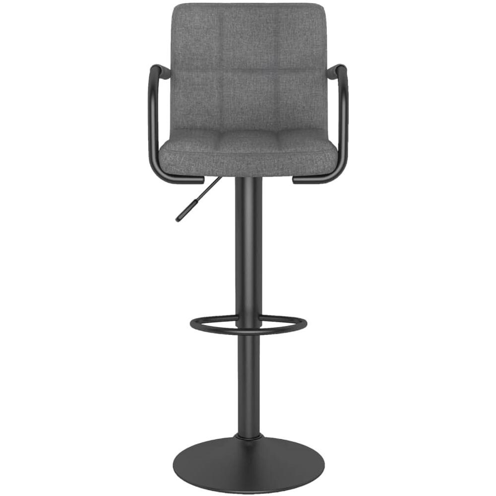 Sgabello Da Bar Grigio Chiaro In Tessuto - Foto 3