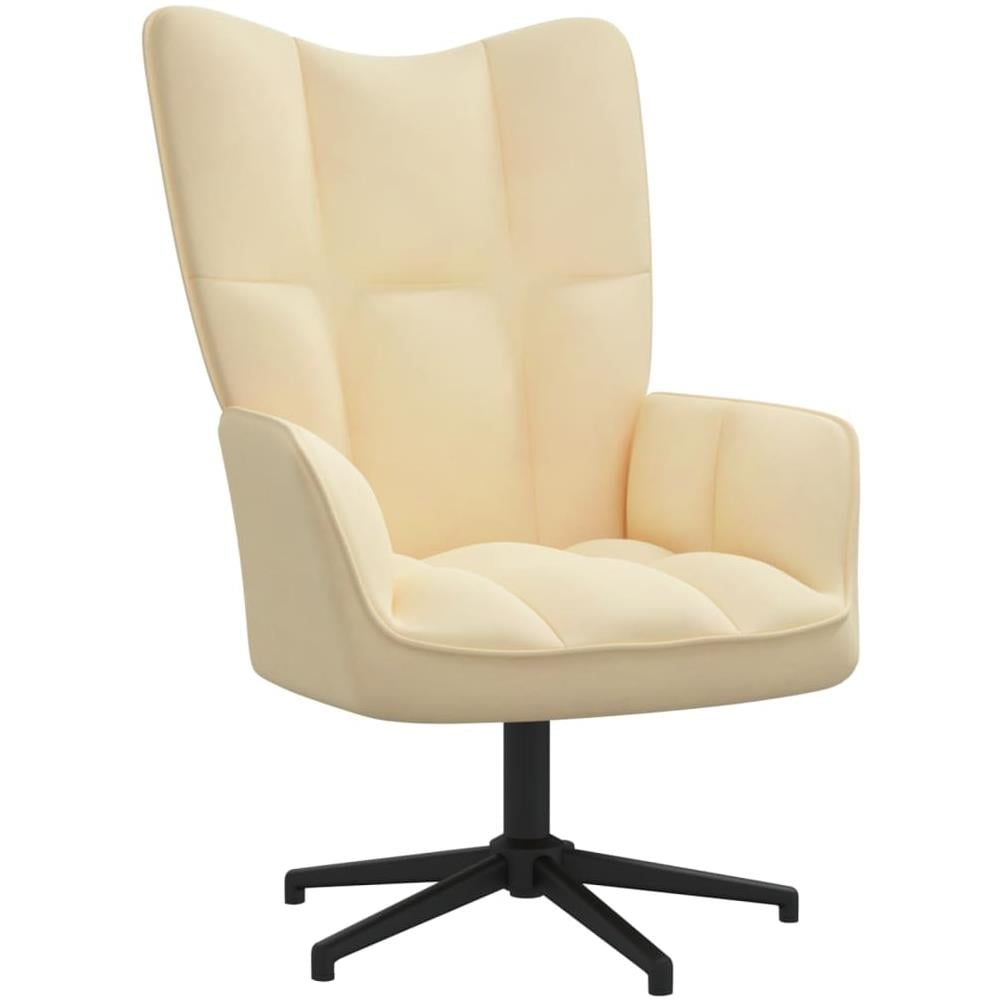 Poltrona Relax Bianco Crema In Velluto - Foto 1