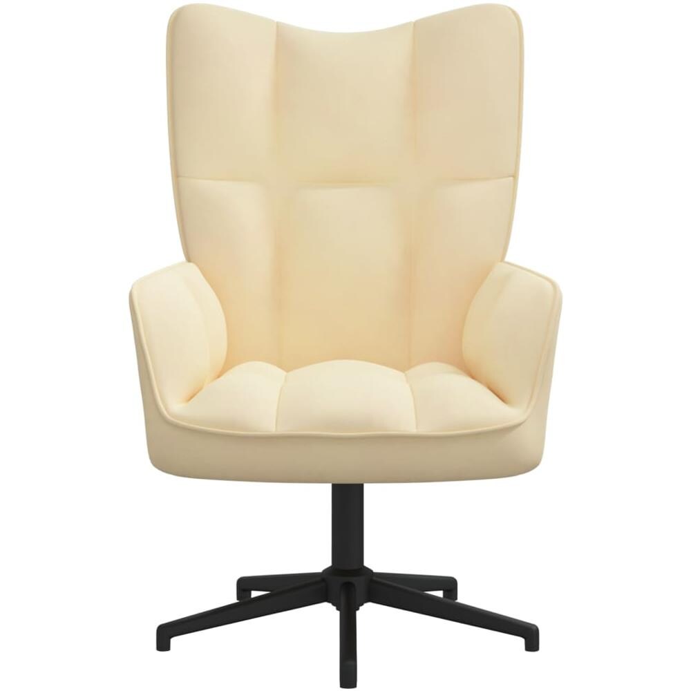 Poltrona Relax Bianco Crema In Velluto - Foto 3