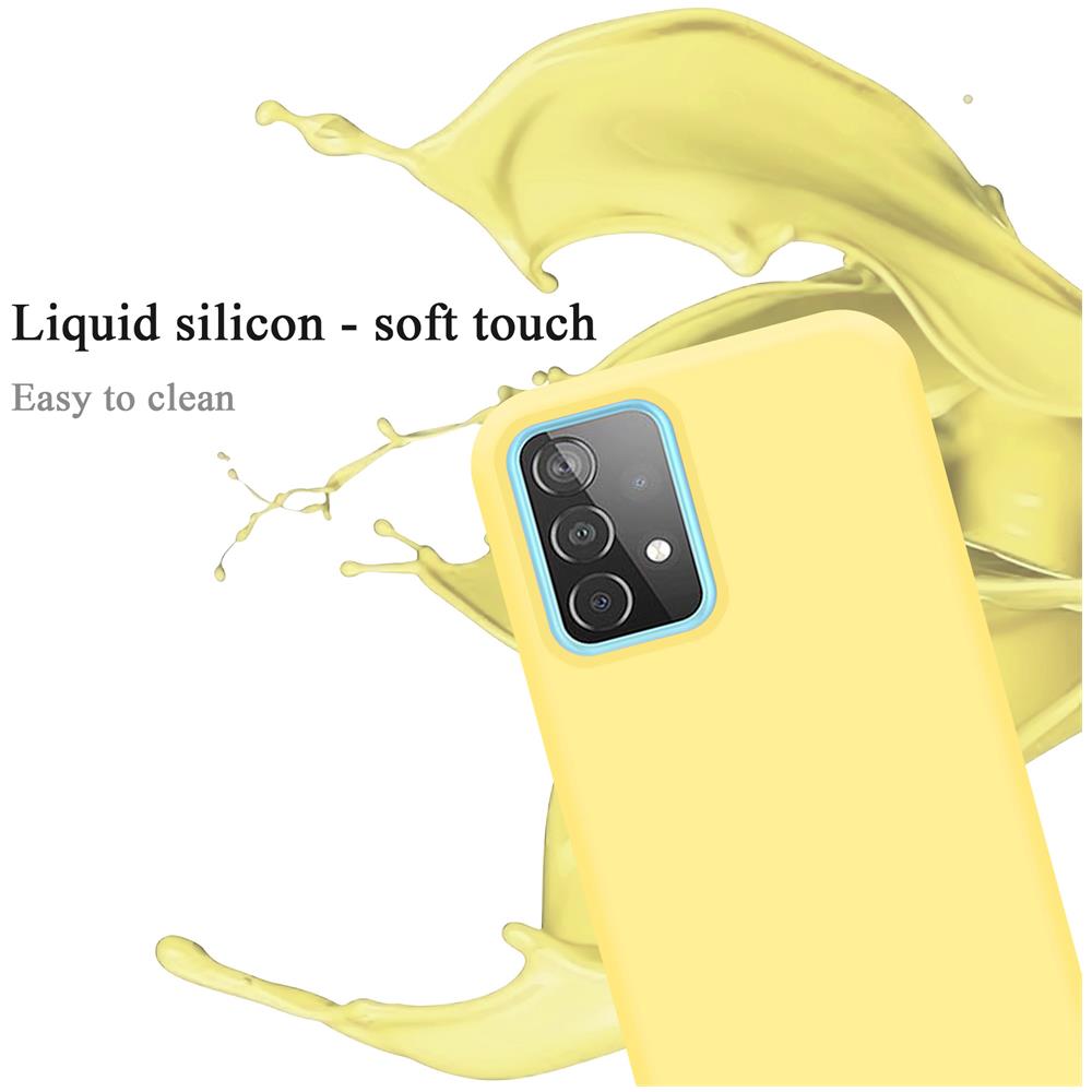 Custodia Compatibile Con Samsung Galaxy A52 4g / 5g In Liquid Giallo - Coperchio Protettivo In Silicone Tpu Flessibile - Foto 2