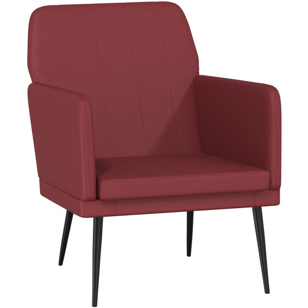 Poltrona Rosso Vino 61x78x80 Cm Similpelle - Foto 2