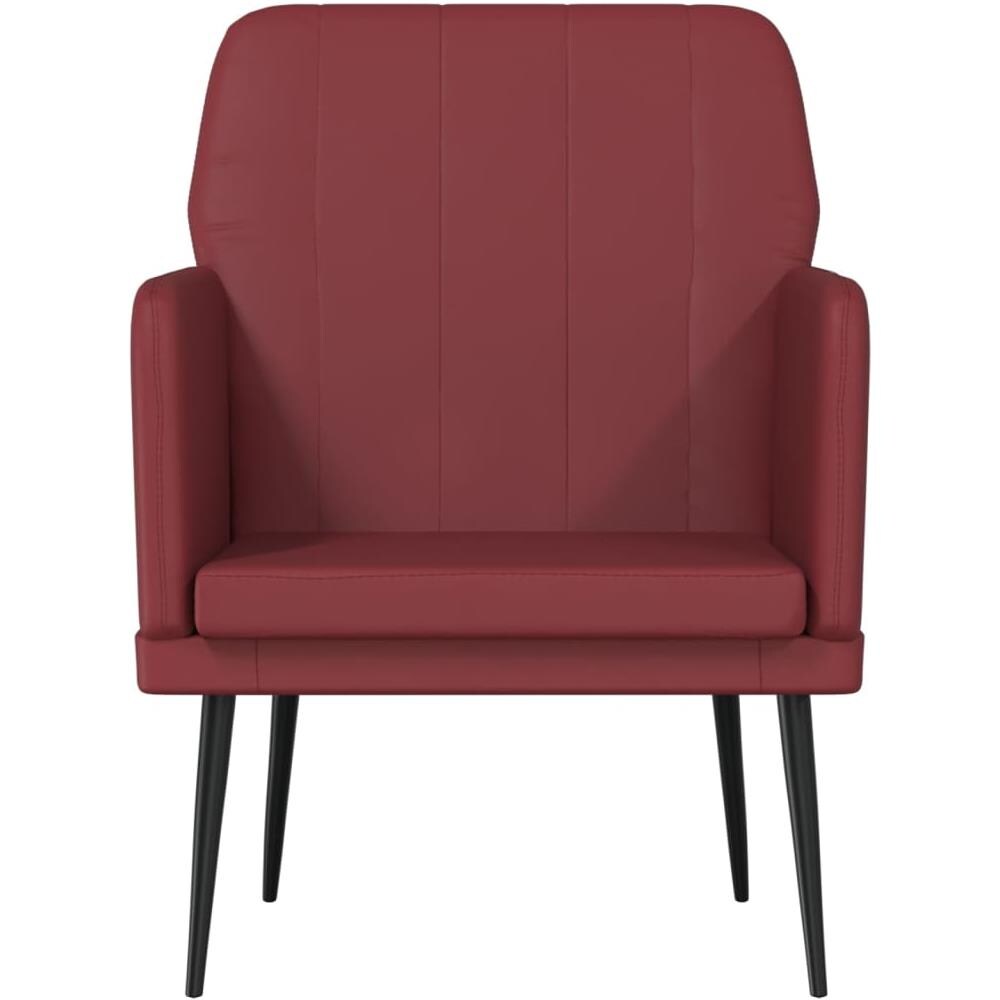Poltrona Rosso Vino 61x78x80 Cm Similpelle - Foto 3