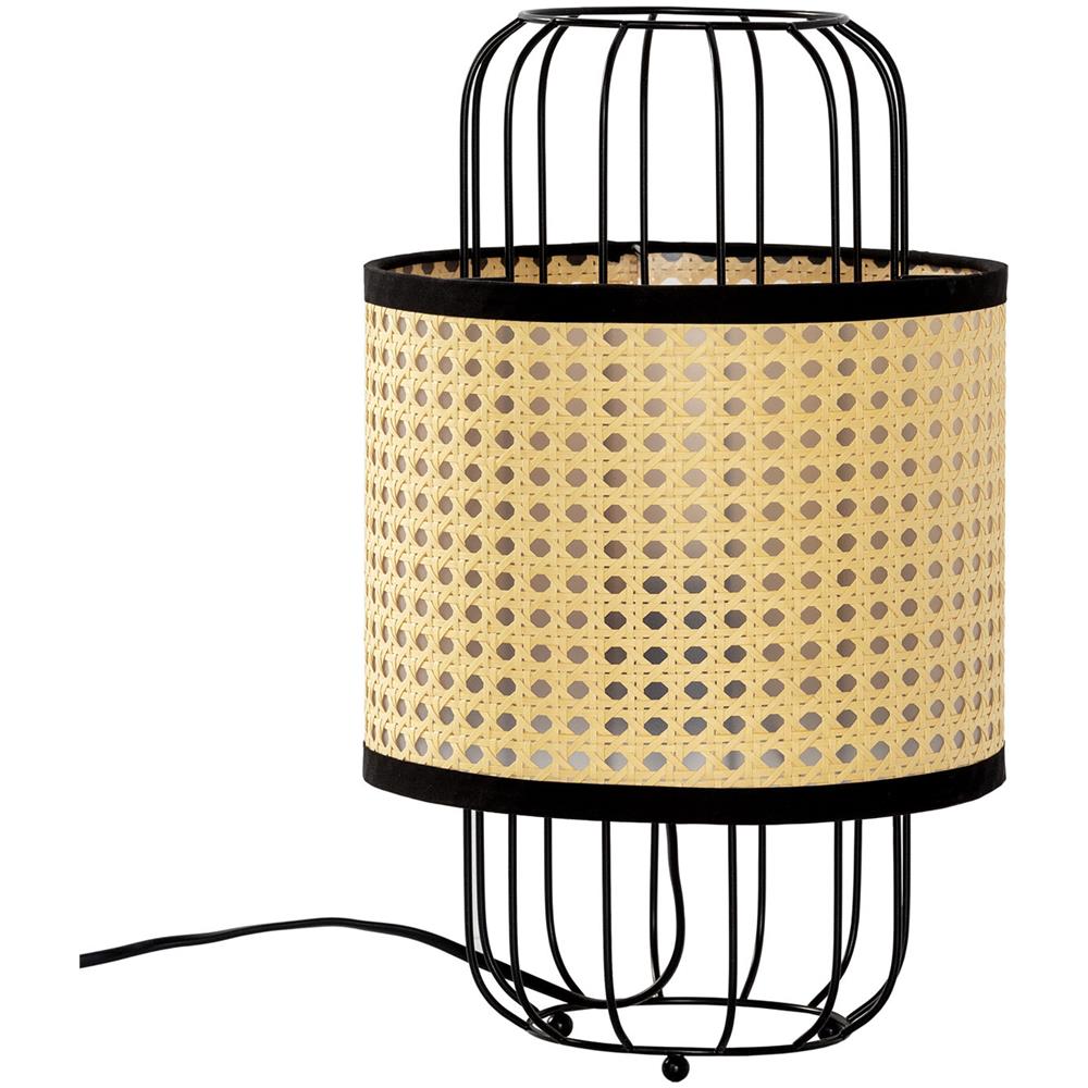 Lampada Da Tavolo Nozomi In Rattan Sintetico, Diametro 38 Cm - Foto 1