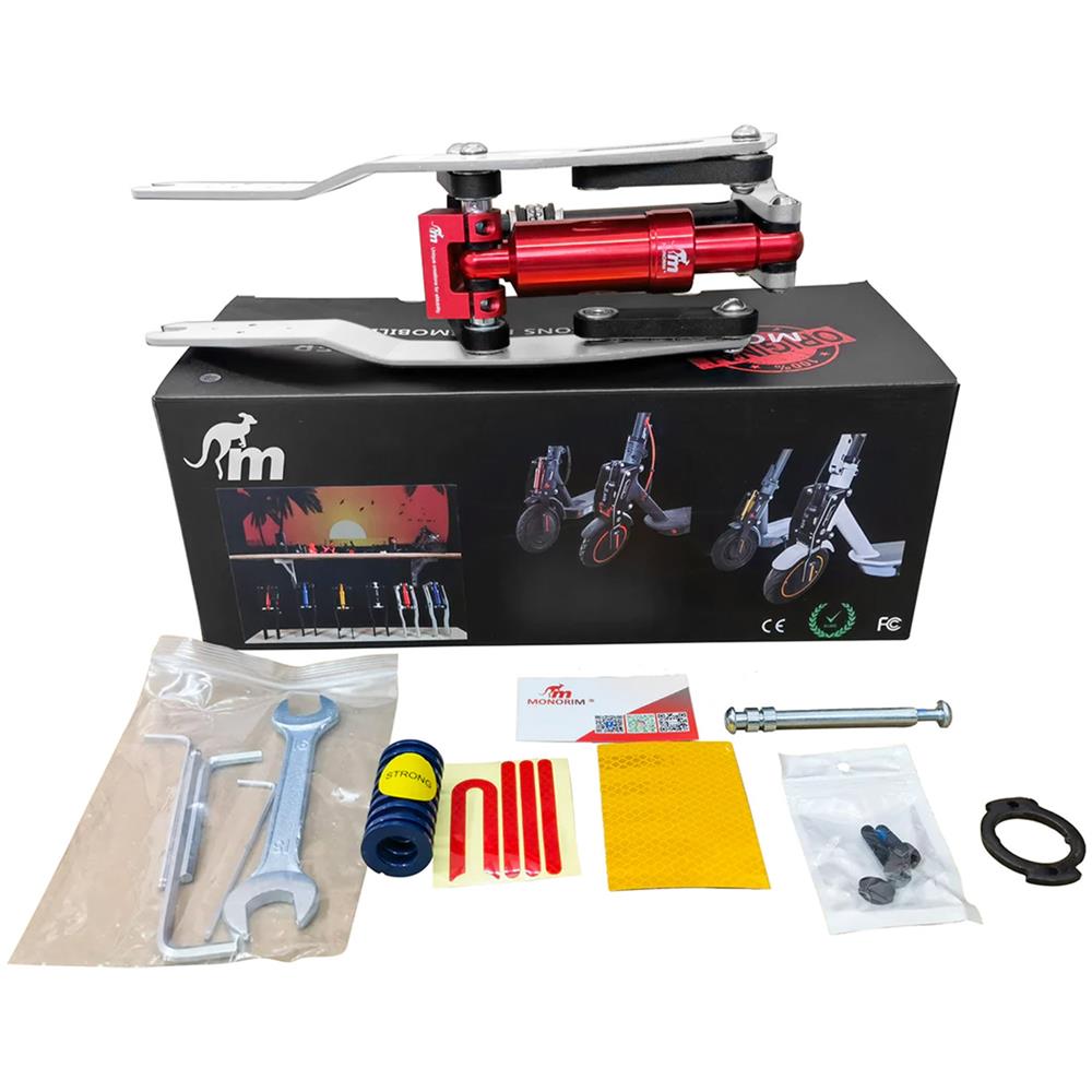 Sospensione Anteriore V4 Per Xiaomi M365, Pro, 2, 3, 4, 1s Monorim Rosso/bianco - Foto 2