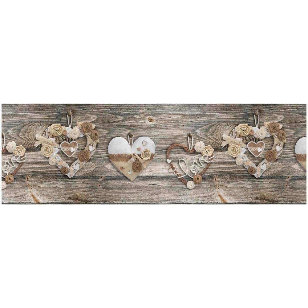 Tappeto Passatoia Cucina Antiscivolo Stampa Digitale Disegno Cuori Pizzo 50x50 Pizzo - Foto 2