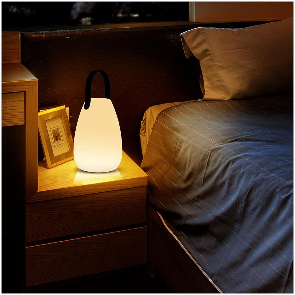 Lampada Led Multicolore Ricaricabile Da Tavolo Con Maniglia E Telecomando - Foto 3