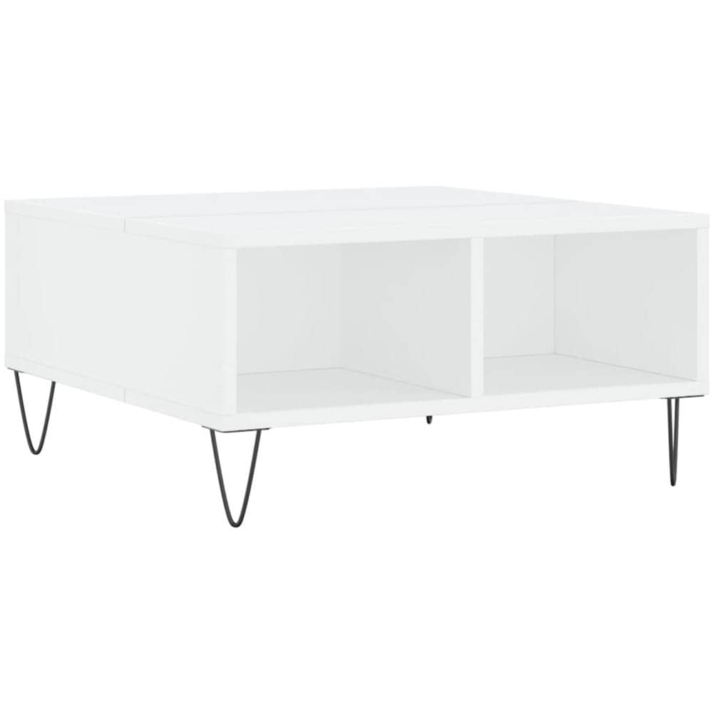 Tavolino Da Salotto Bianco 60x60x30 Cm In Legno Multistrato - Foto 2