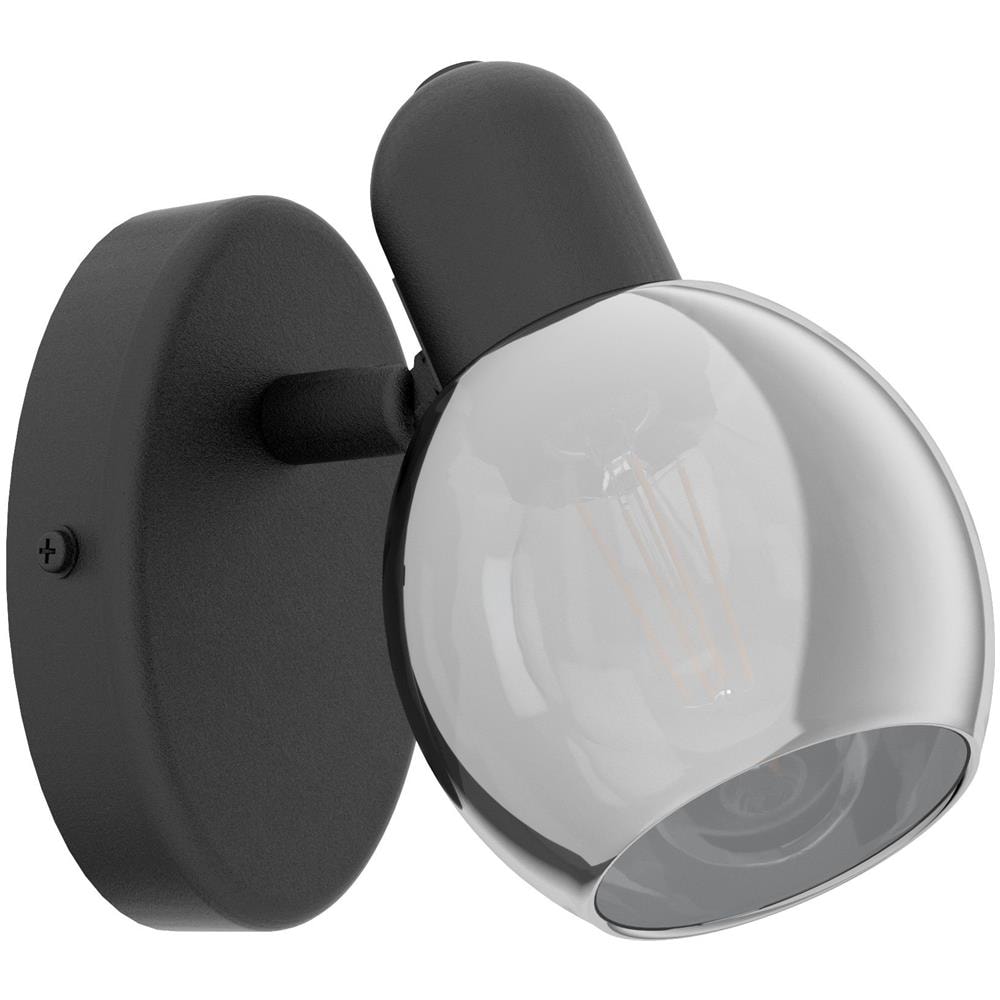 Applique Moderna Pollica 1 Luce Acciaio Nero - Foto 1