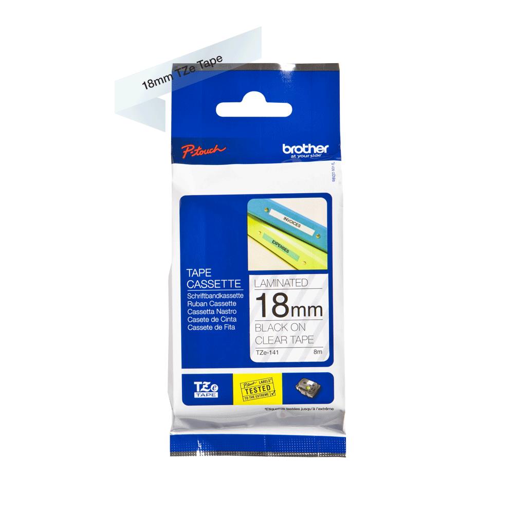 TZE-141 nastro per etichettatrice Nero trasparente - Foto 3