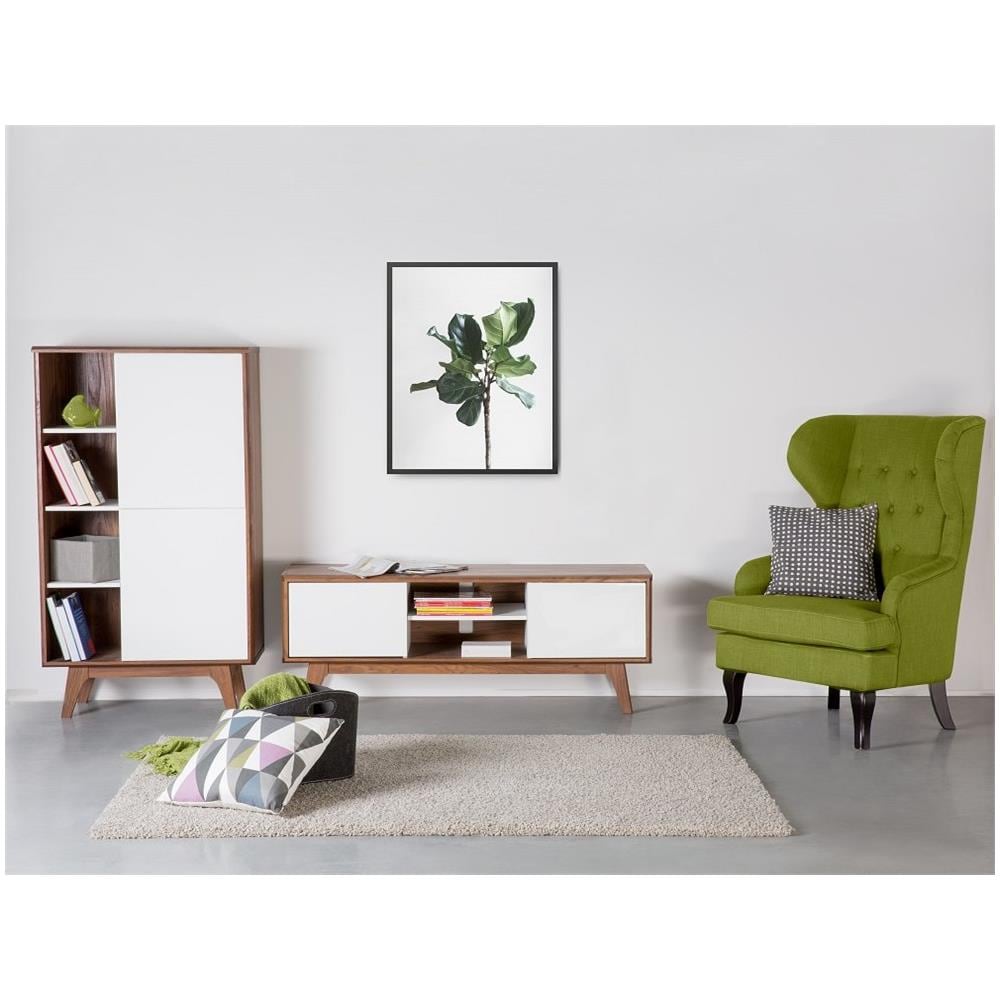 Mobile Tv Con Antine E Cassetti In Mdf Color Noce Rochester - Foto 1