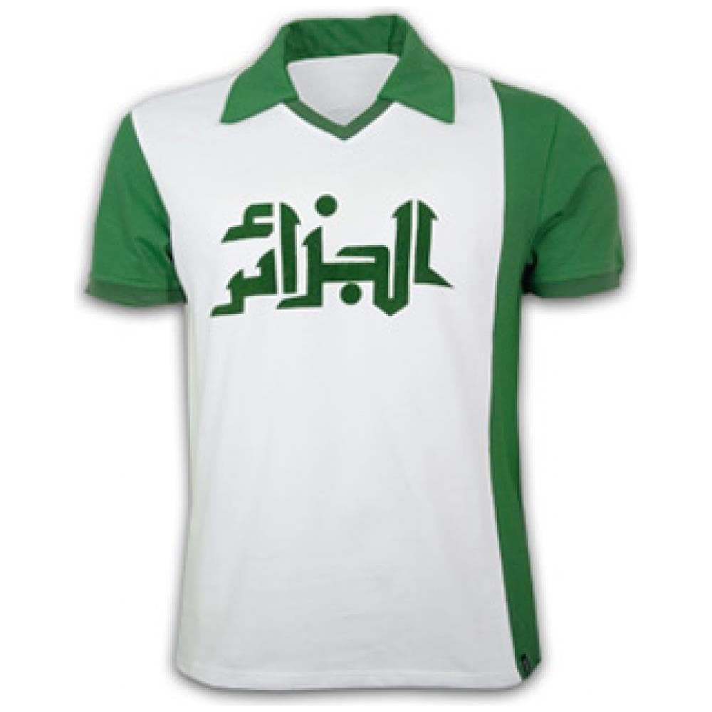 Algeria Wc 1982 Short Sleeve Retro Shirt 100% Cotton - L Adulto - Foto 1
