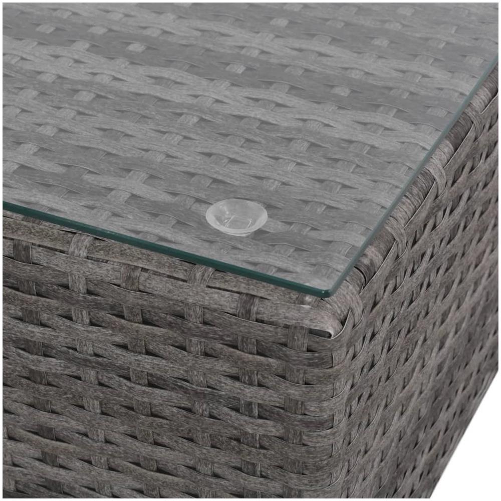 Set Divano Da Giardino 27 Pz In Polyrattan Grigio - Foto 7