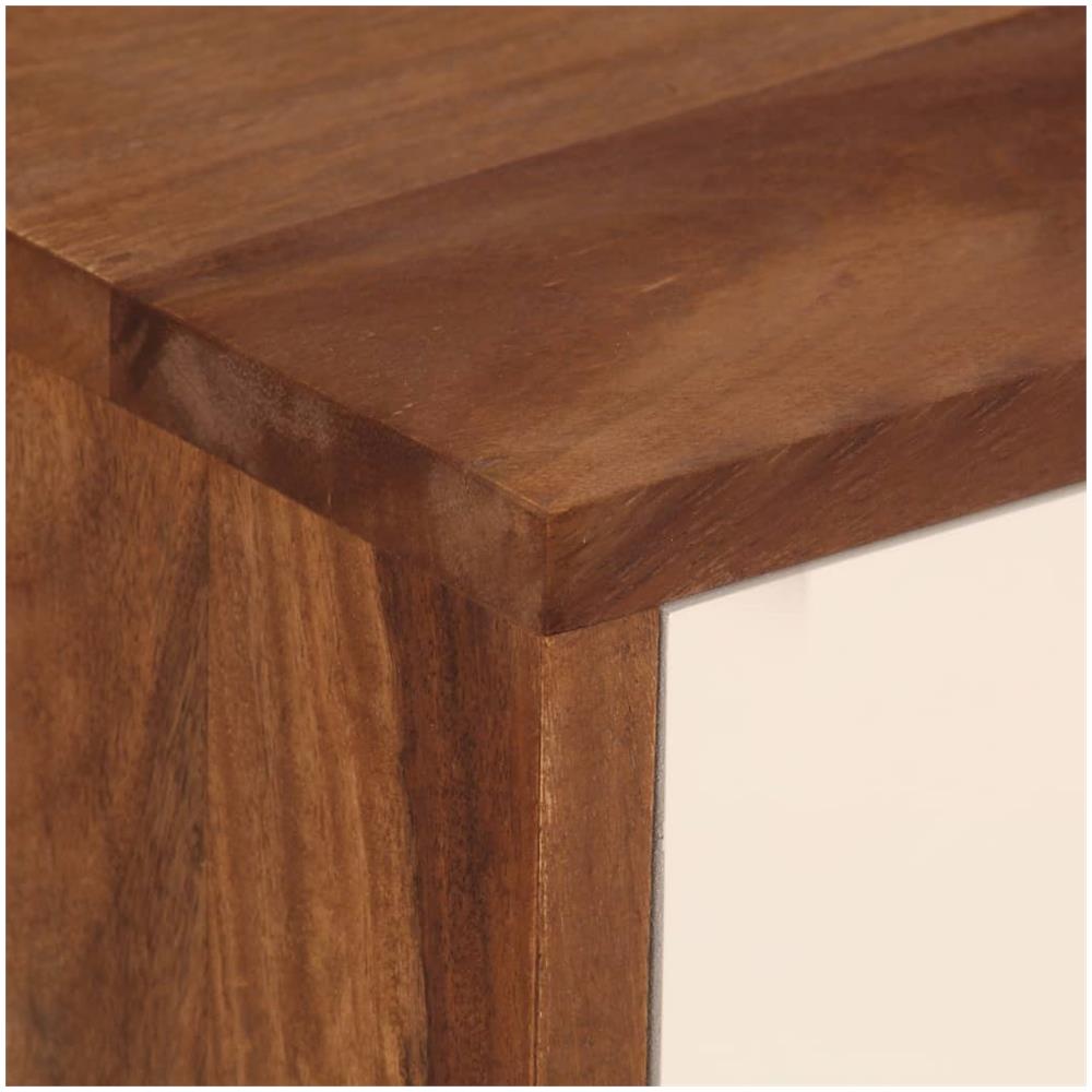Comodino In Legno Massello Di Sheesham 45x30x45 Cm - Foto 2