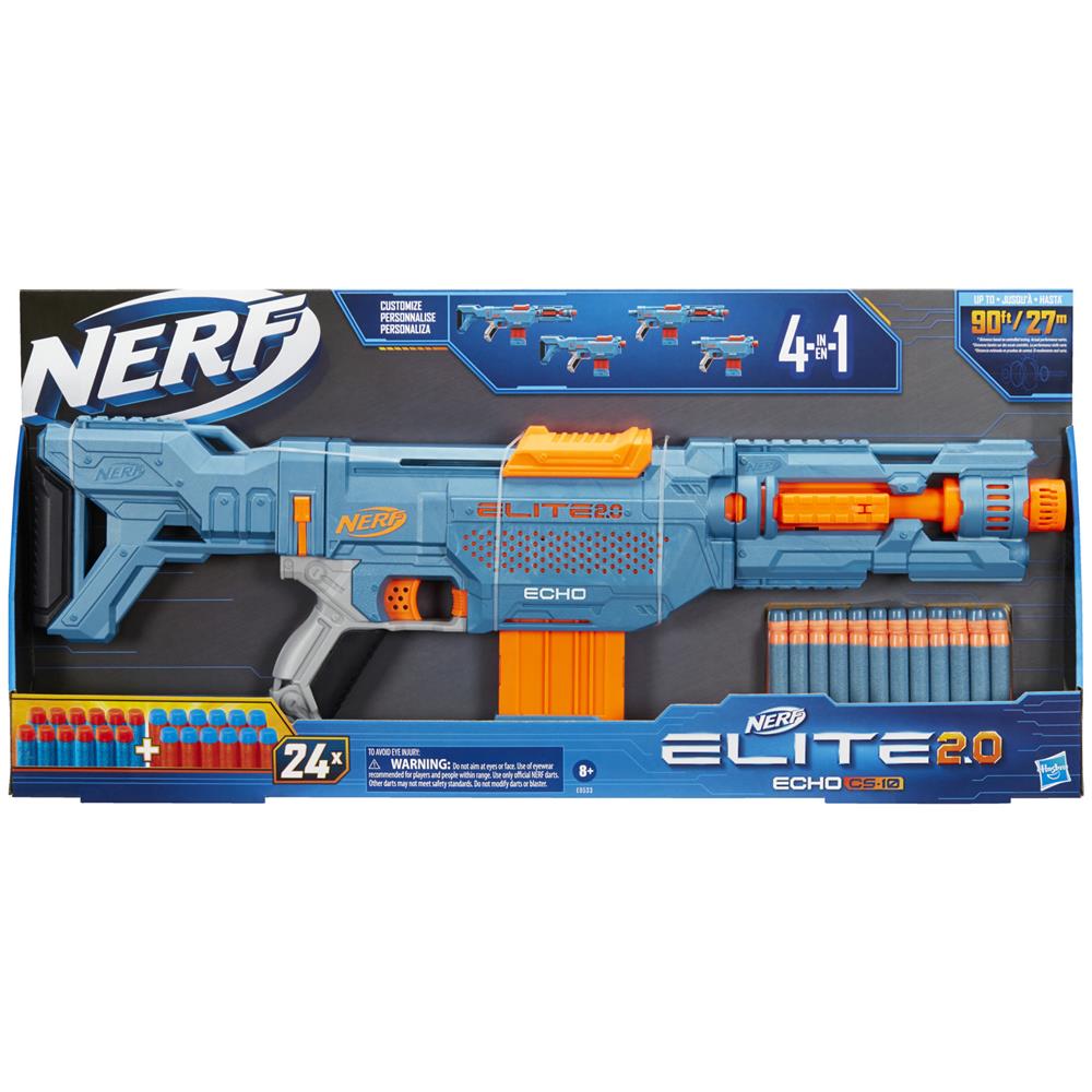 Nerf Elite 2.0 - Echo CS-10 Blaster con Caricatore a Clip da 10 Dardi e 24 Dardi Inclusi - Foto 2