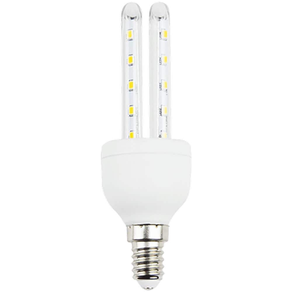 Lampadina Led Tubo T3 2u 6w Attacco E14 Luce Bianco Freddo 6400k No Fluorescente - Foto 1
