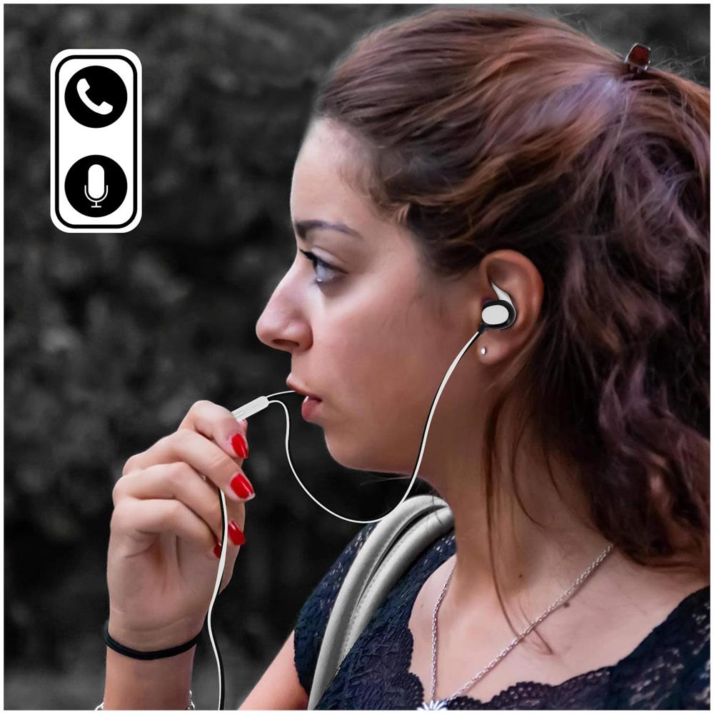 Auricolari Microfono Multifunzione A Pulsante Jack Da 3,5 Mm - Bianco - Foto 2