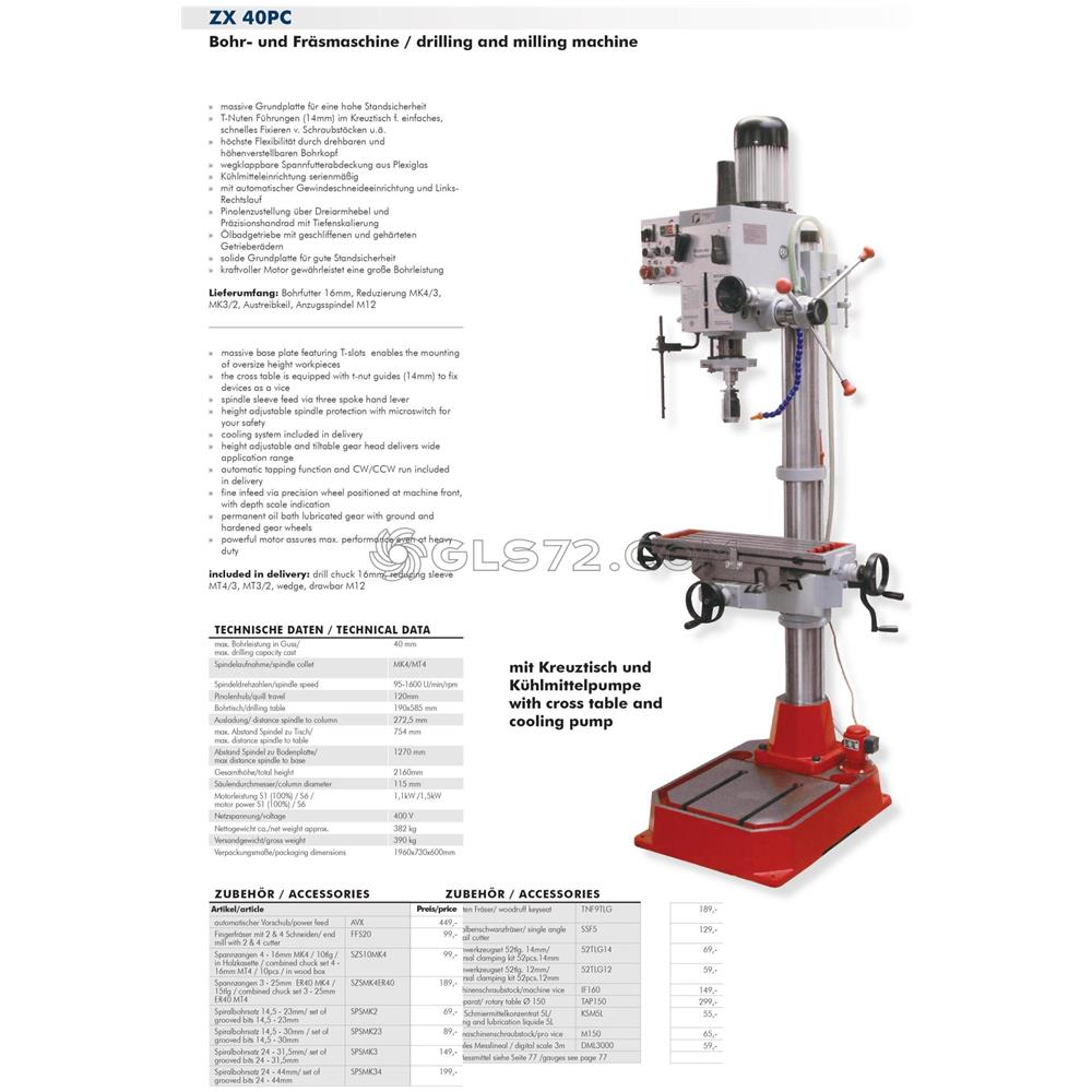 Trapano A Colonna Con Ingranaggi Holzmann Zx40pc 400v - Foto 6