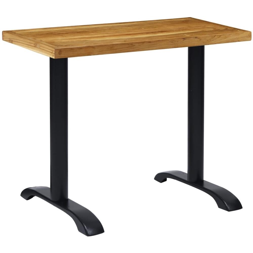 Gambe Per Tavolino Da Bar 2 Pz Nero 61x8x72 Cm In Ghisa - Foto 2