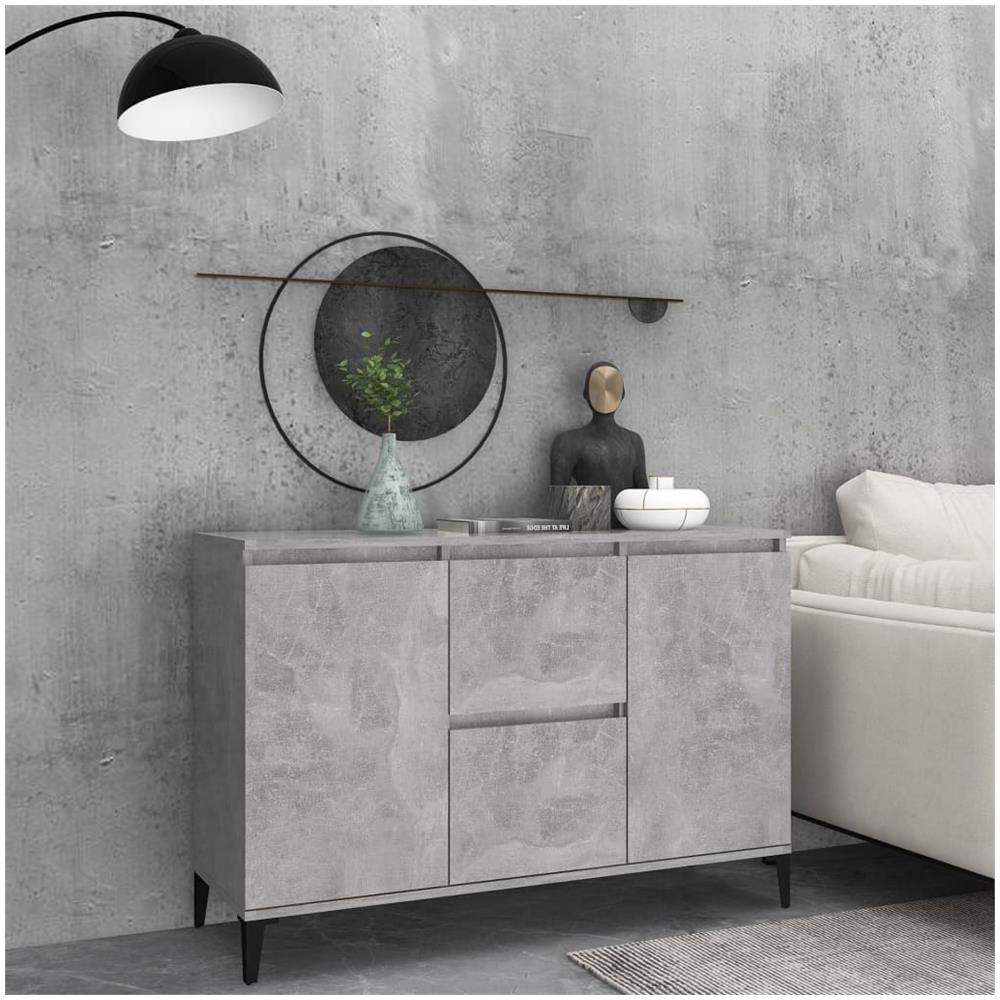 Credenza Grigio Cemento 104x35x70 cm in Legno Multistrato - Foto 1