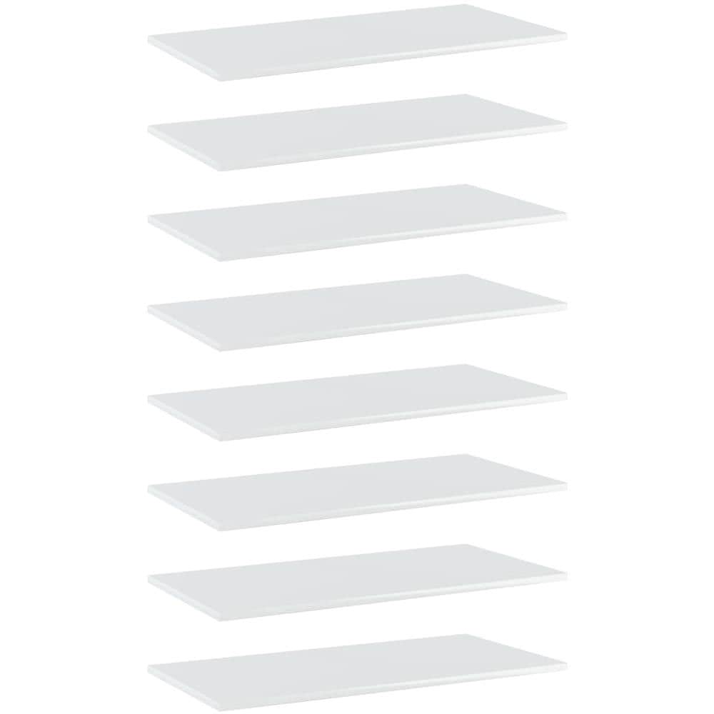 Ripiani per Libreria 8pz Bianco Lucido 80x40x1,5cm Multistrato - Foto 1