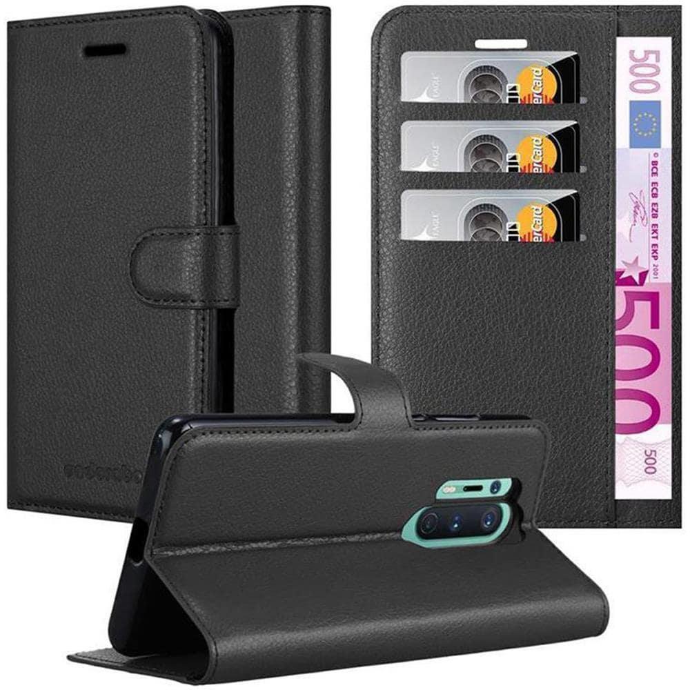 Custodia Compatibile Con Oneplus 8 Pro In Nero Carbone - Coperchio Protettiva Con Chiusura Magnetica, Funzione Stand E Tasca Per Le Carte - Foto 1