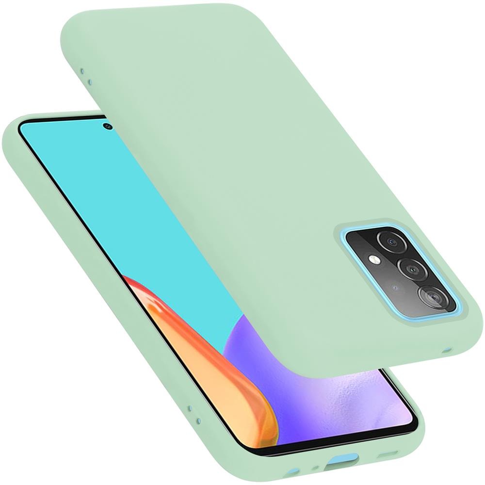 Custodia Compatibile Con Samsung Galaxy A52 4g / 5g In Liquid Verde Chiaro - Coperchio Protettivo In Silicone Tpu Flessibile - Foto 1