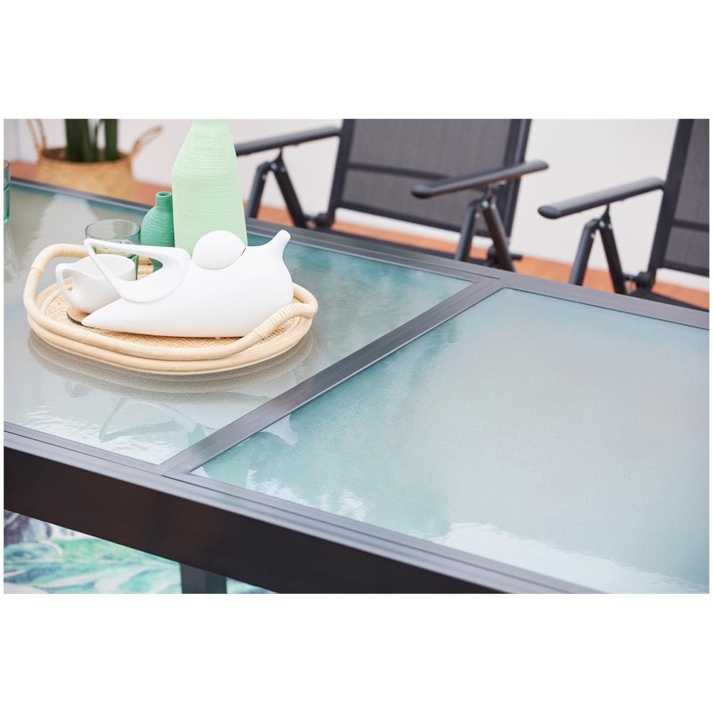 Tavolo Da Giardino Allungabile In Alluminio E 8 Sedie In Textilene Brescia - Foto 8