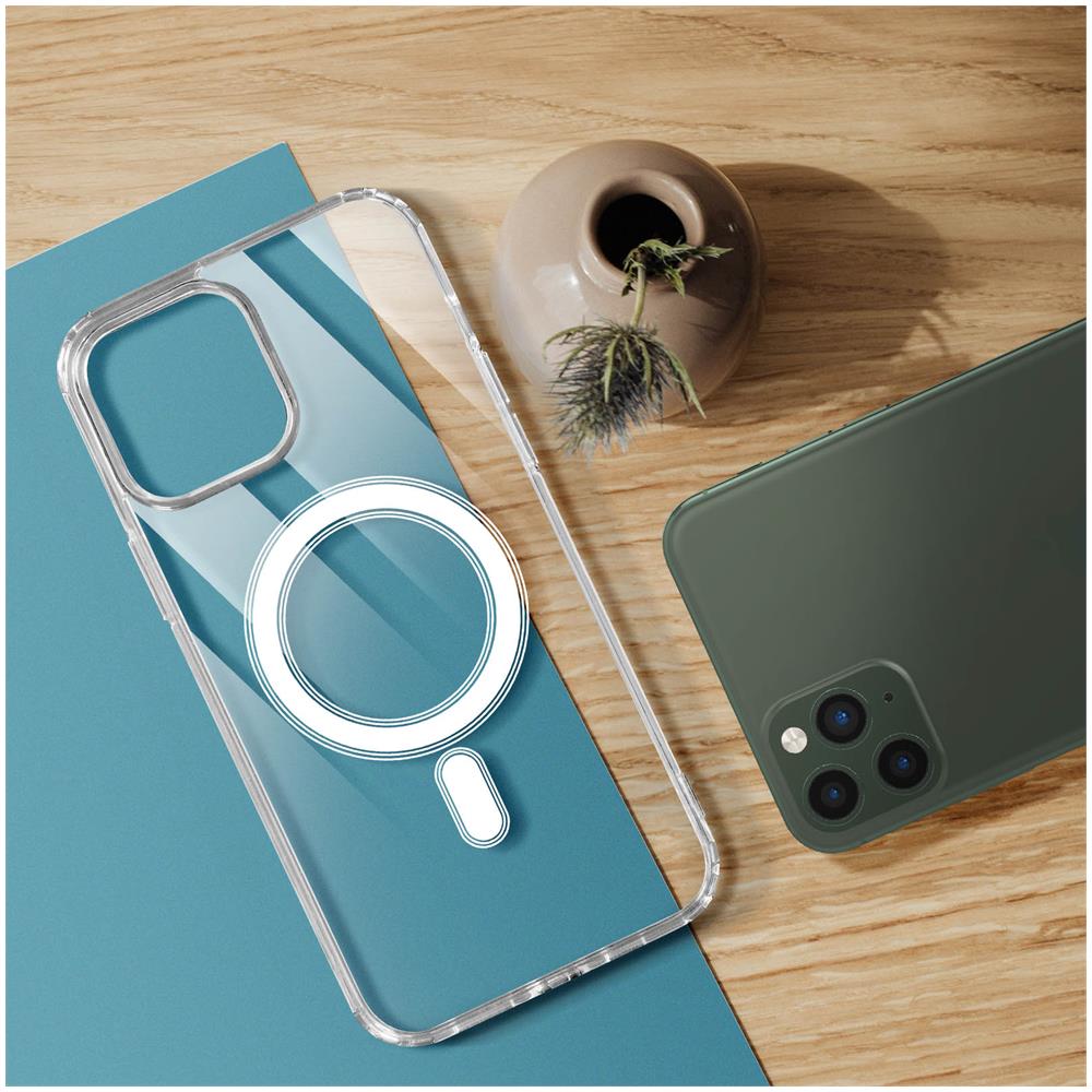 Cover Per Iphone 11 Pro Con Cerchio Compatibile Magsafe Trasparente - Foto 2