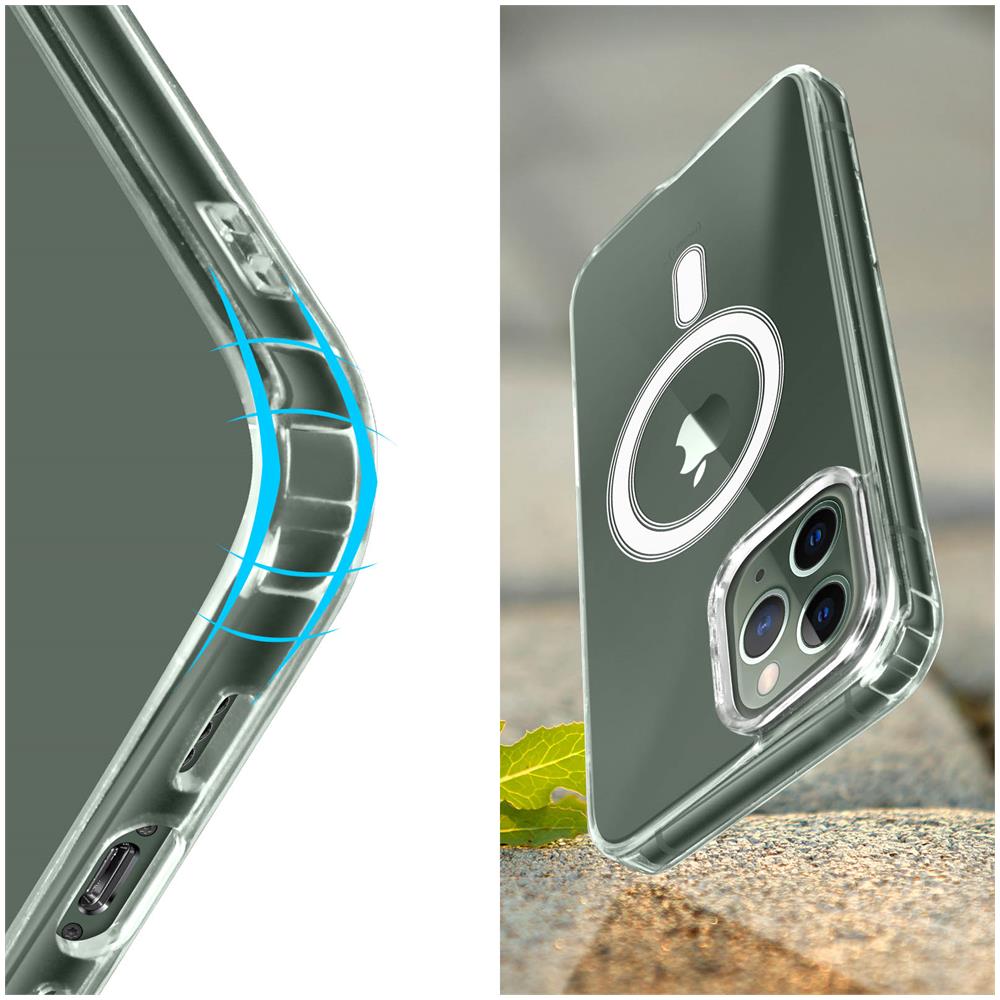 Cover Per Iphone 11 Pro Con Cerchio Compatibile Magsafe Trasparente - Foto 5