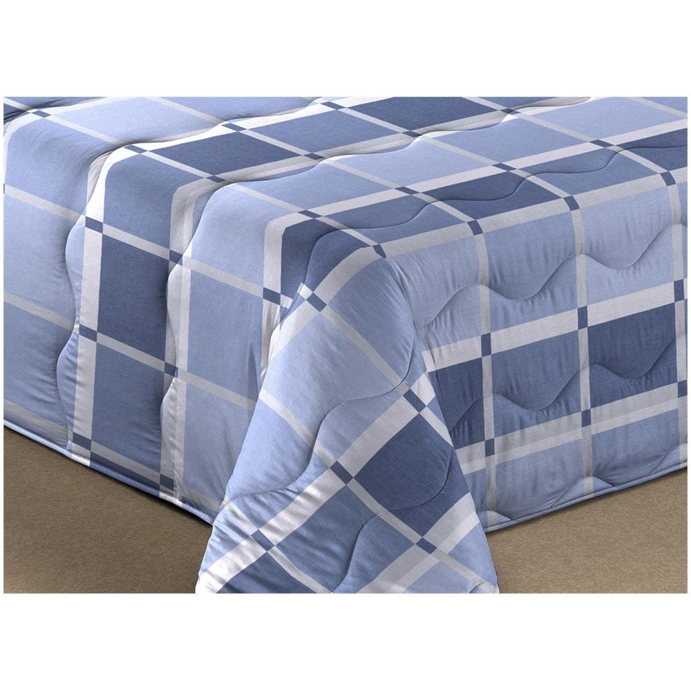 Trapunta Piumone Letto Invernale Imbottita 300gr Microfibra Scaldanotti Toronto 1 Piazza Blu - Foto 2