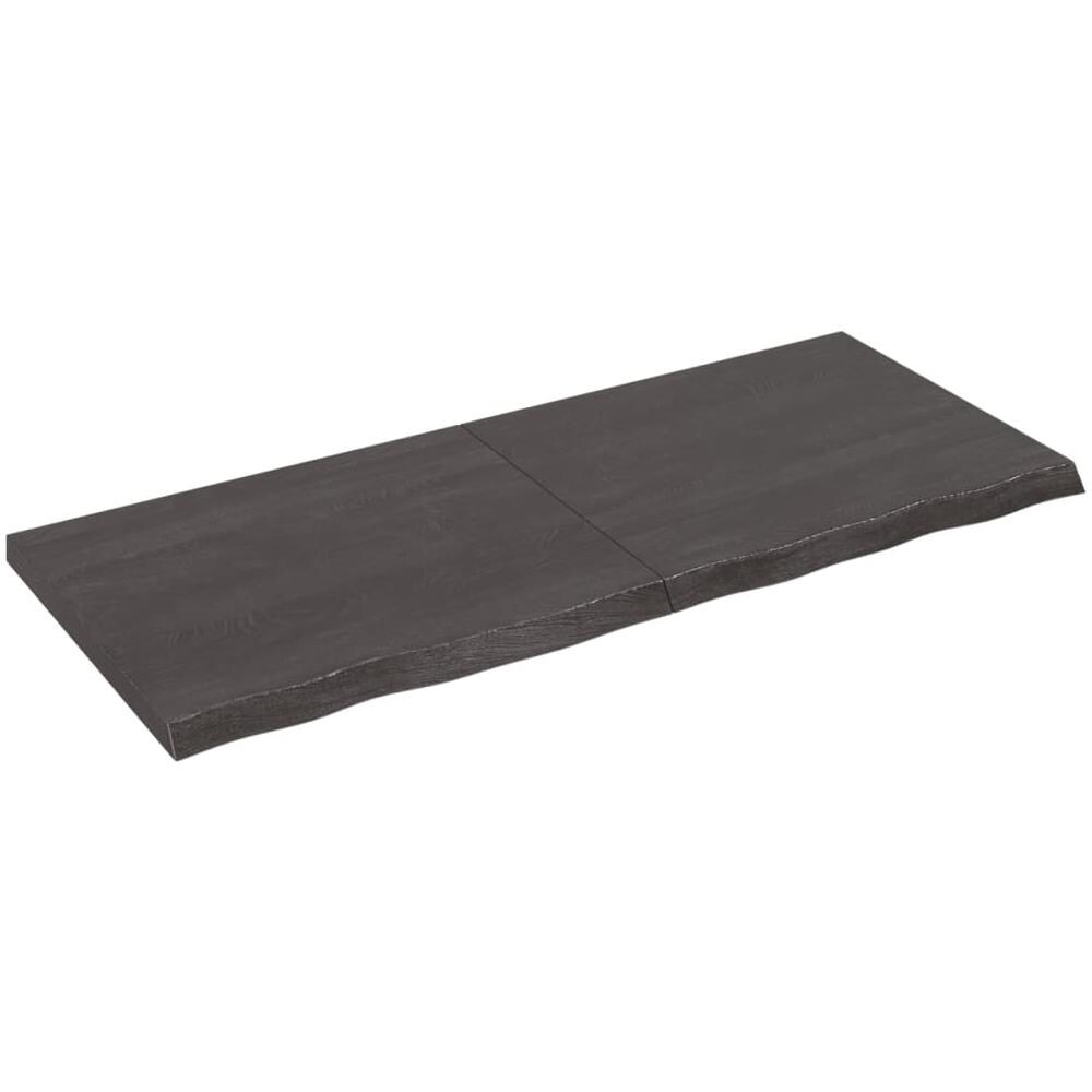 Piano Tavolo Marrone 120x50x (2-4) cm Rovere Massello Trattato - Foto 2