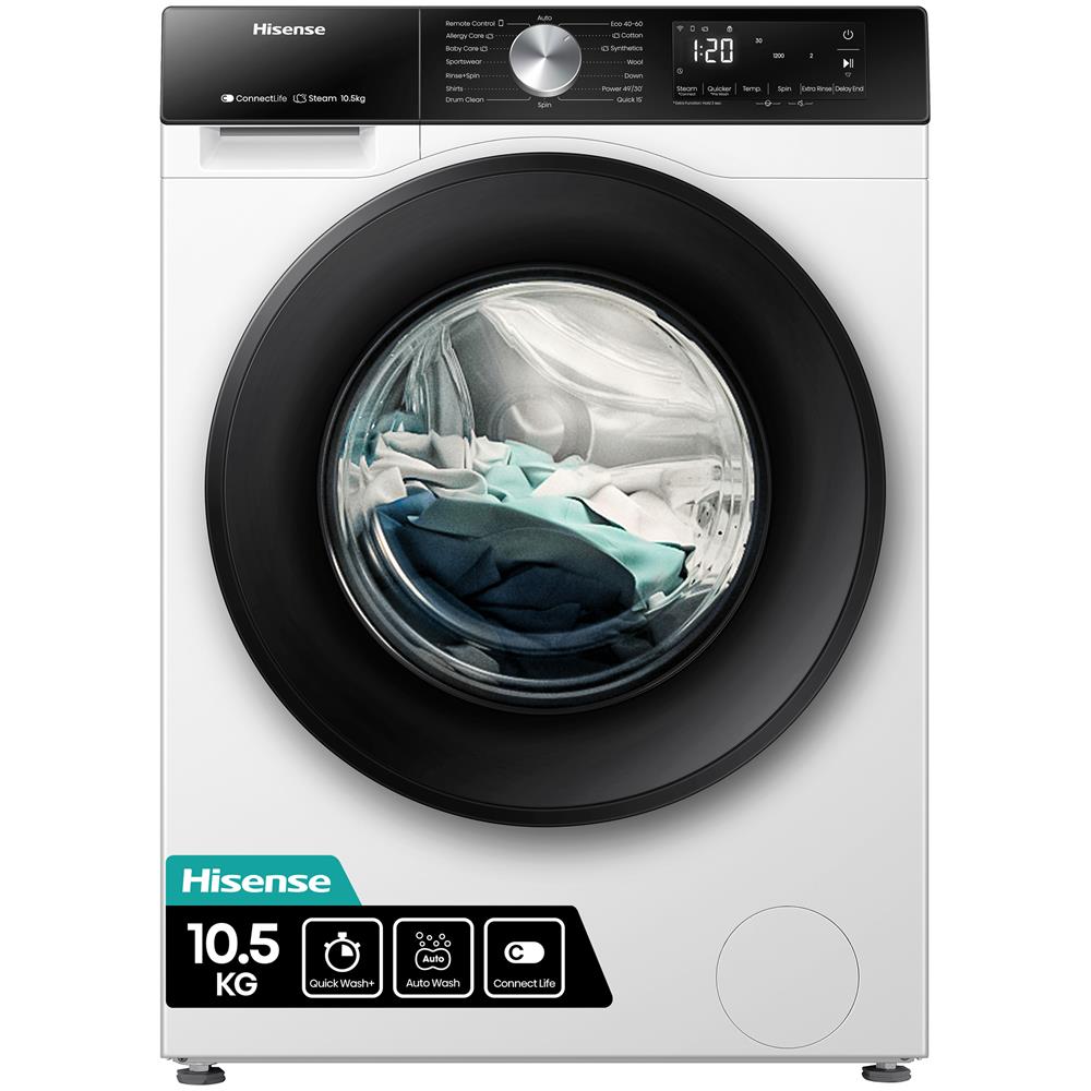 Lavatrice Caricamento frontale WF3S1043BW3 Capacita 10,5 kg Centrifuga 1400 Giri /min Classe A Colore Bianco - Foto 1