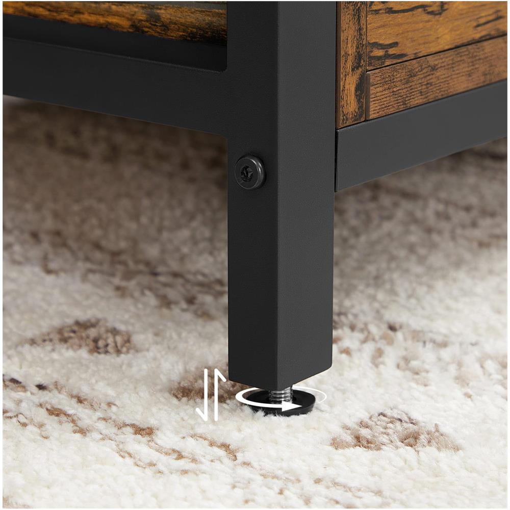 Pouf contenitore Valora BOX LSC80BX in stile rustico marrone per soggiorno - Foto 8