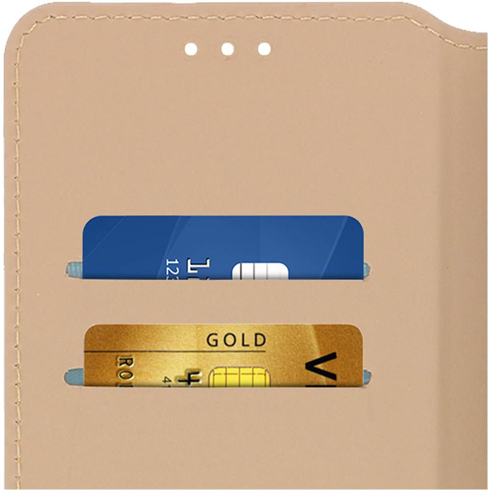Custodia Nokia 3.1 Plus Portacarte Funzione Supporto Video - Oro - Foto 2