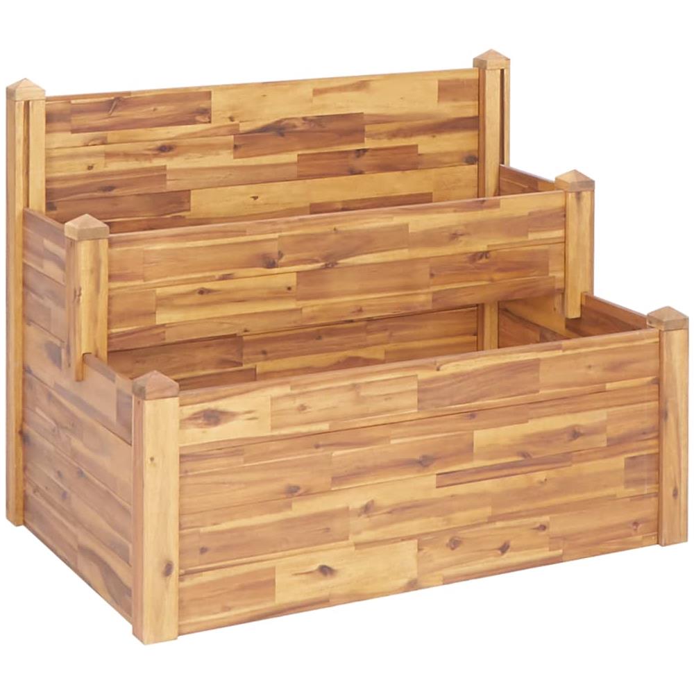 Fioriera Da Giardino A 2 Livelli 110x75x84cm Massello Di Acacia - Foto 2