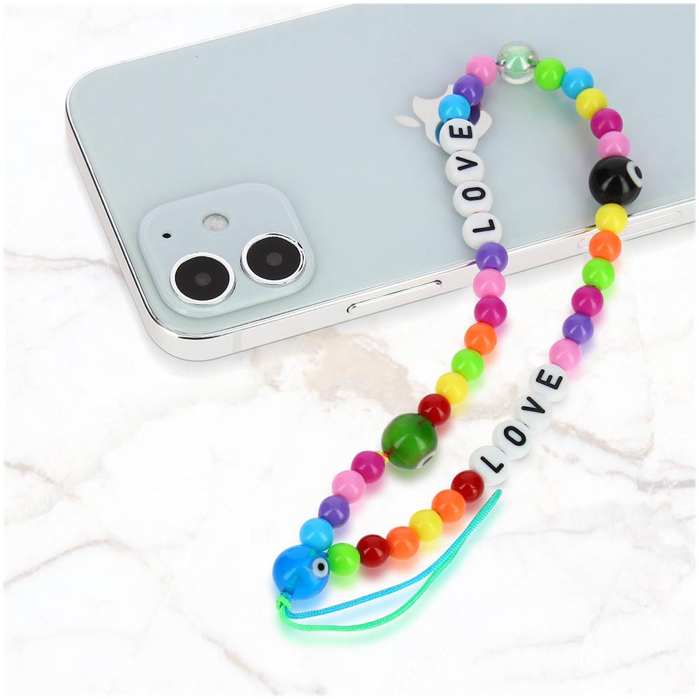 Gioiello Da Telefono Bracciale 25cm Scritta Love Collezione Lovely Multicolor - Foto 2