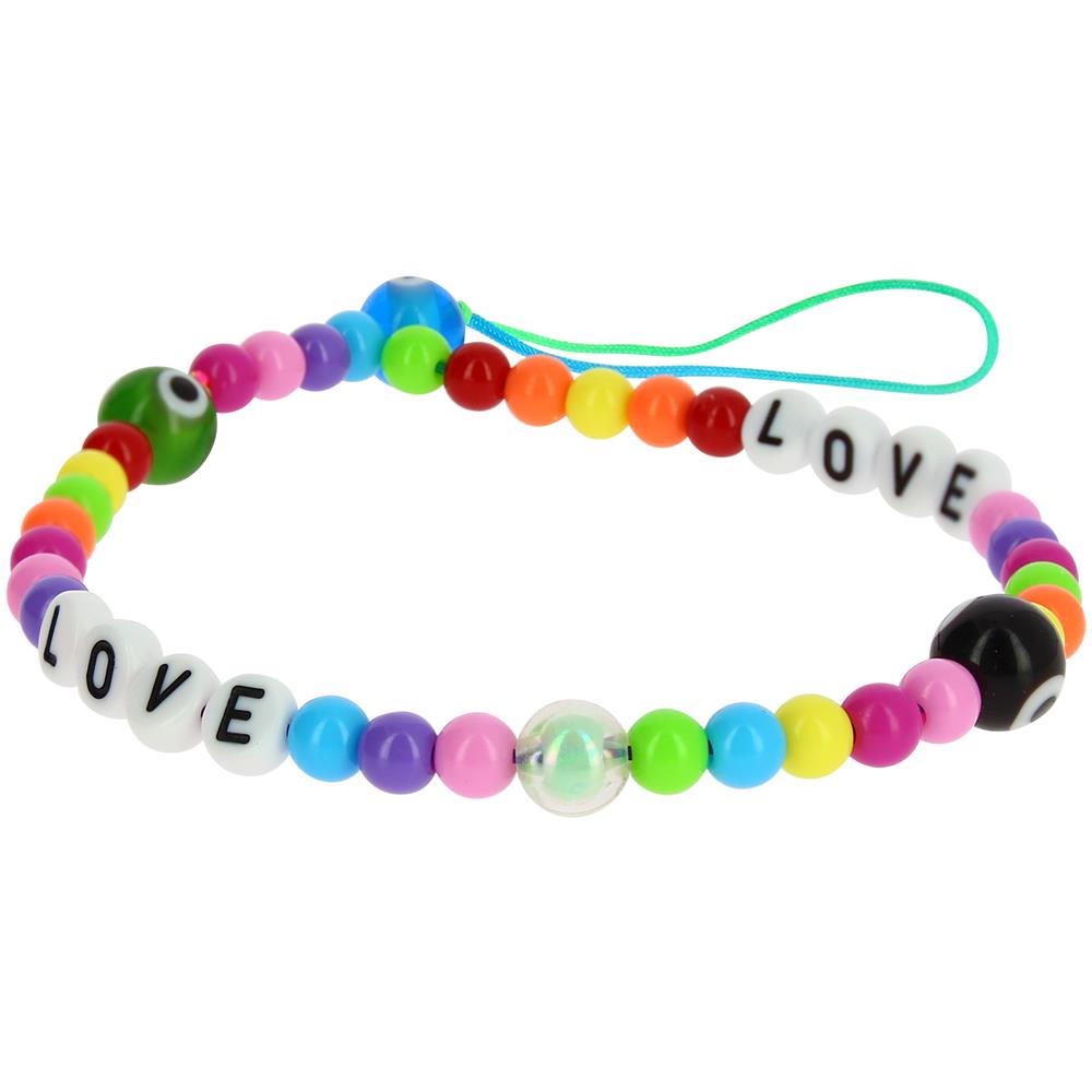 Gioiello Da Telefono Bracciale 25cm Scritta Love Collezione Lovely Multicolor - Foto 1