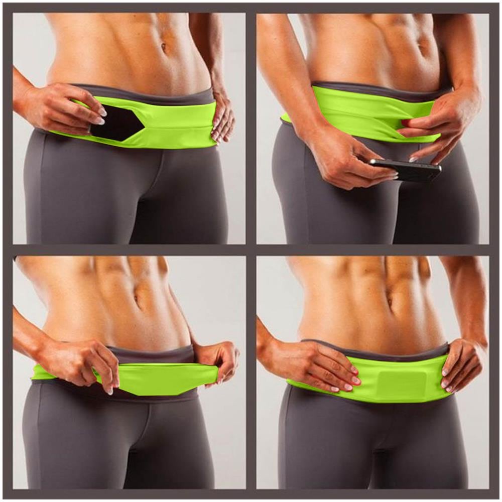 Cintura Sportiva Per Smartphone Espandibile Taglia M (74 Cm) Giallo Fluo - Foto 2