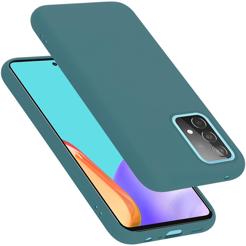 Custodia Compatibile Con Samsung Galaxy A52 4g / 5g In Liquid Verde - Coperchio Protettivo In Silicone Tpu Flessibile - Foto 1