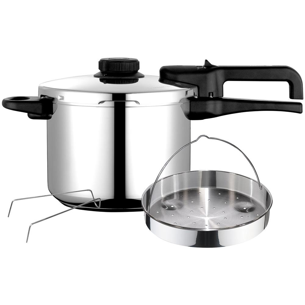 Dual Xpress 6 Pentola A Pressione 6 L, Induzione, Acciaio Inox. 18/10, Regolatore Di Pressione Argento - Foto 1