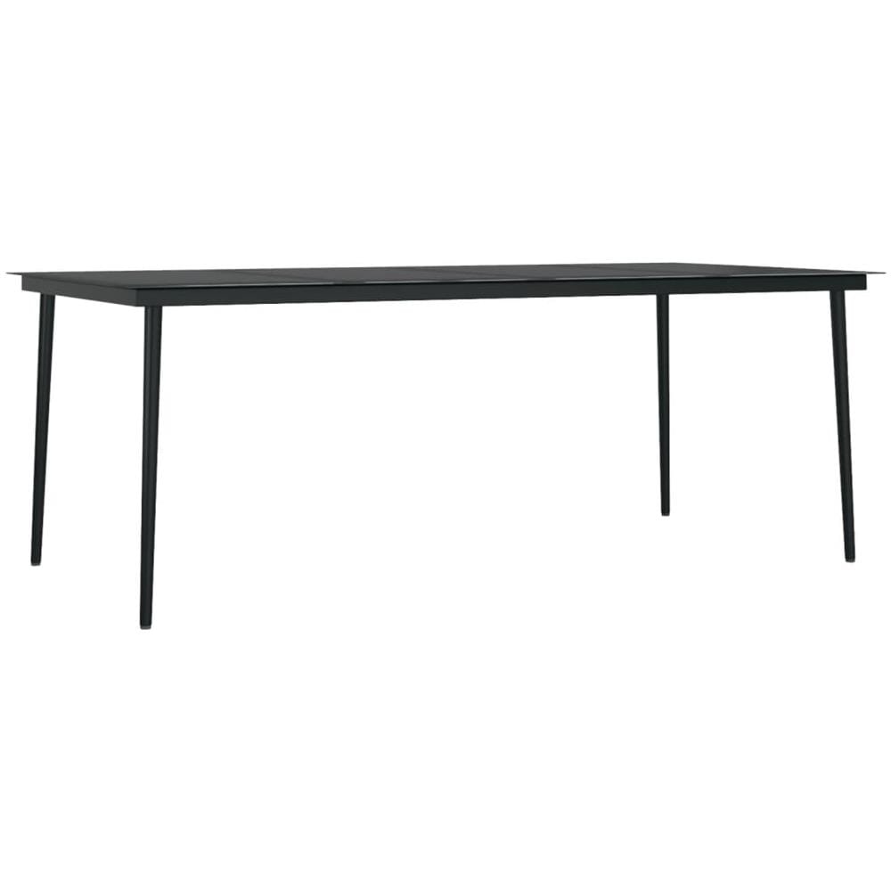 Set Da Pranzo Per Giardino 7 Pz Con Cuscini Grigio E Nero - Foto 3