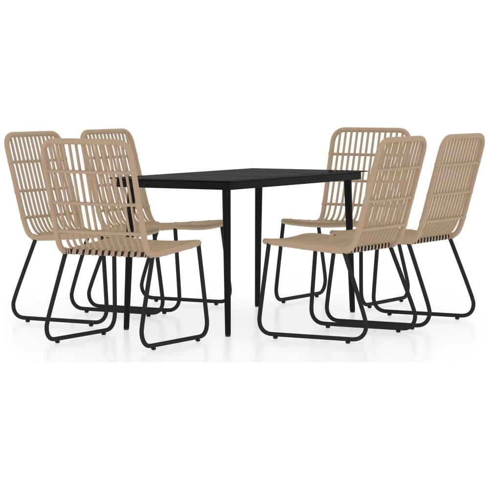 Set Mobili Da Pranzo Per Giardino 7 Pz Rovere - Foto 1